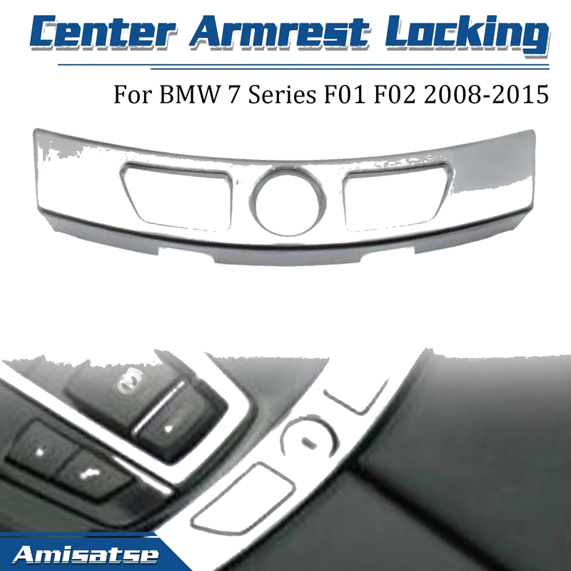 BMW 7 Series Chrome Center Console Armrest Locking Kit (2009-2015)