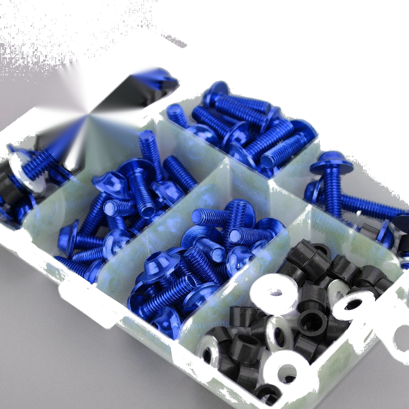 F2 158 Piece Blue Aluminium Fairing Screw Trim Bolts Set