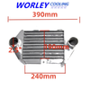 2.5" Front Mount Intercooler 390x280x140mm
