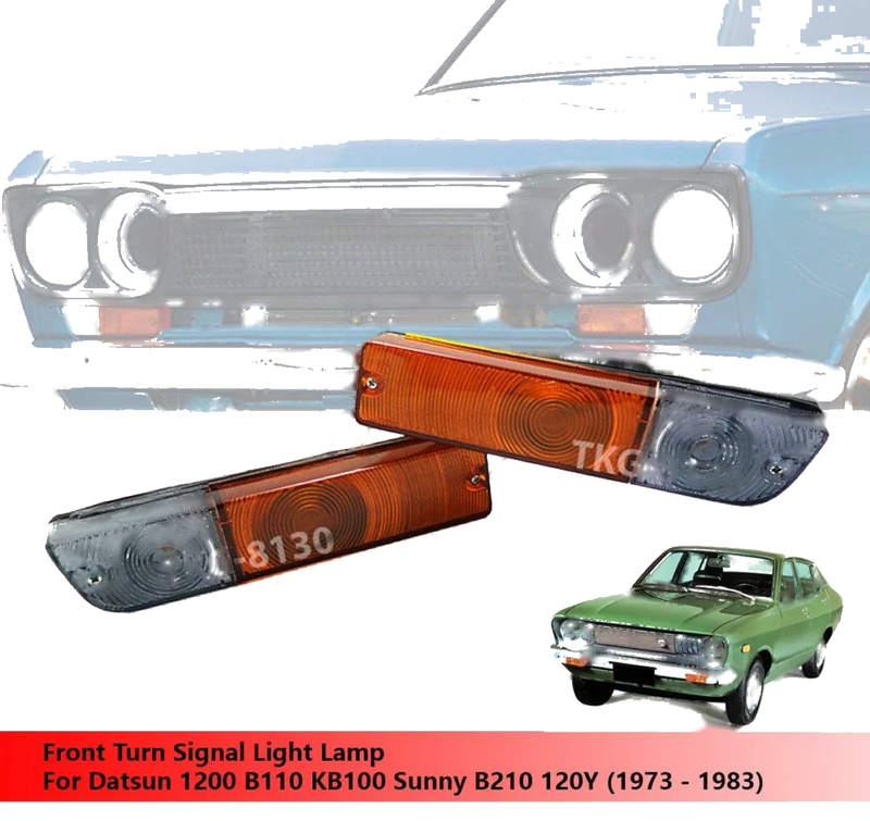 Datsun 1200 B110 B210 Sunny 2 x Front Turn Signal Lights (1970-1978)