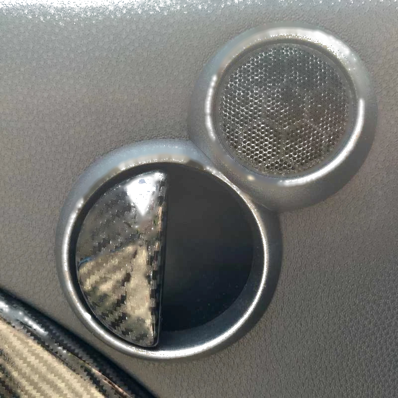 Mini R53 R55 56 Pair Carbon Fiber Style Interior Door Pull Handle Cover Trim