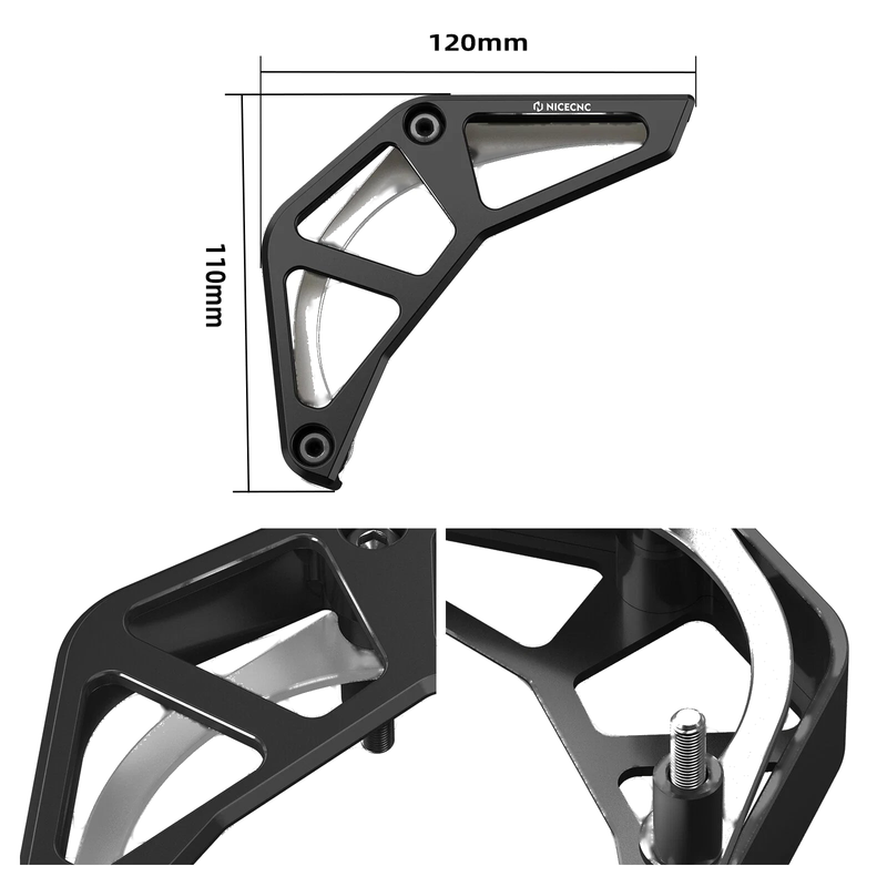 Suzuki DRZ400S / SM (2000-2024) Black Front Sprocket Cover Guard