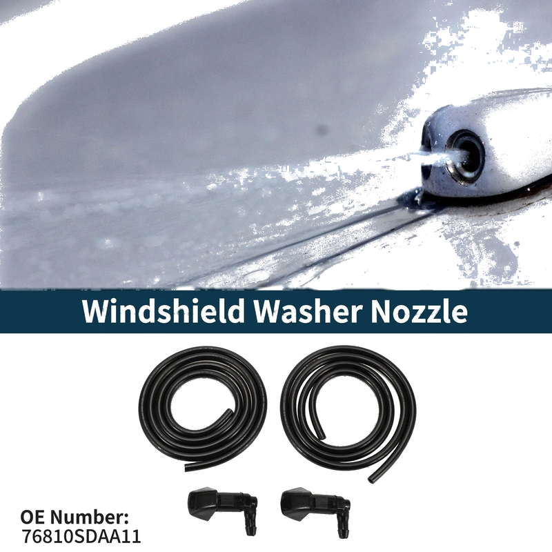 Honda (2006-2011) 1 Set Windshield Washer Nozzle & Fluid Hose