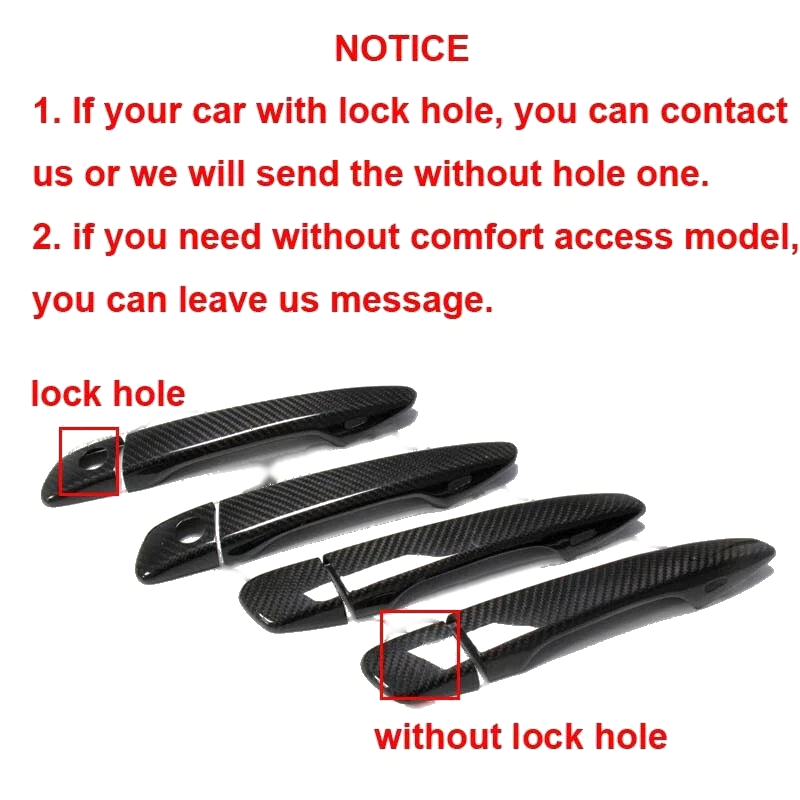 Lexus IS250 F Sport Real Carbon Fiber Exterior Door Handle Cover Trim Fit