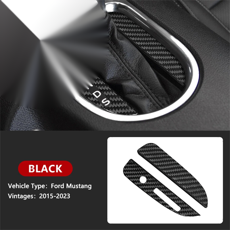 Ford Mustang 2 x Central Gear Shift Box Panel Covers (2015-2023)