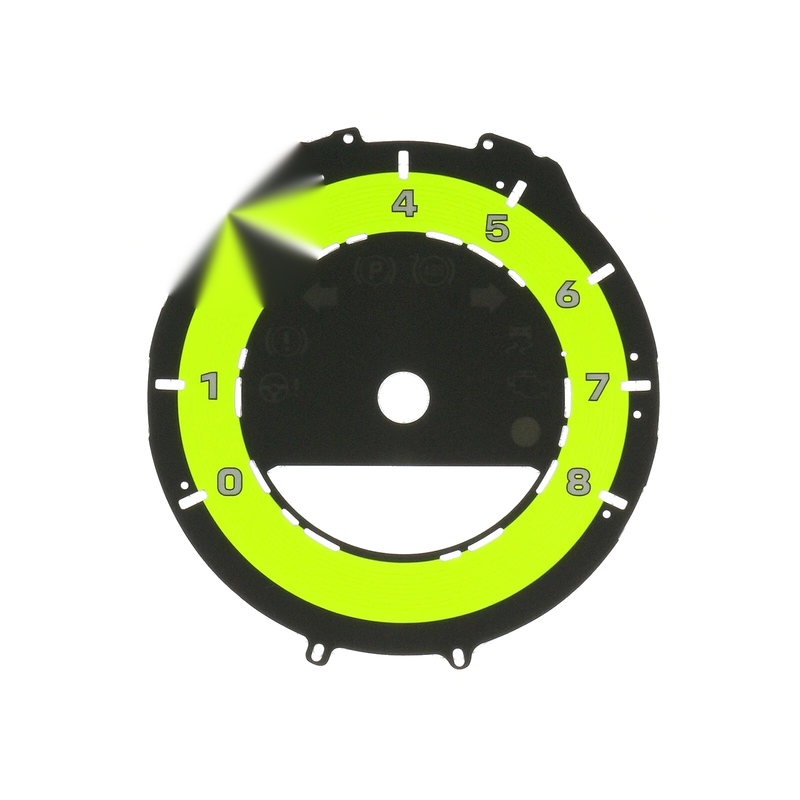 Porsche 992 (2019-2025) Lizard Green Gauge Face Paper