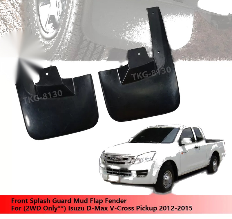 Isuzu D-Max (2WD) 2 x Front Splash Guards (2012-2015)