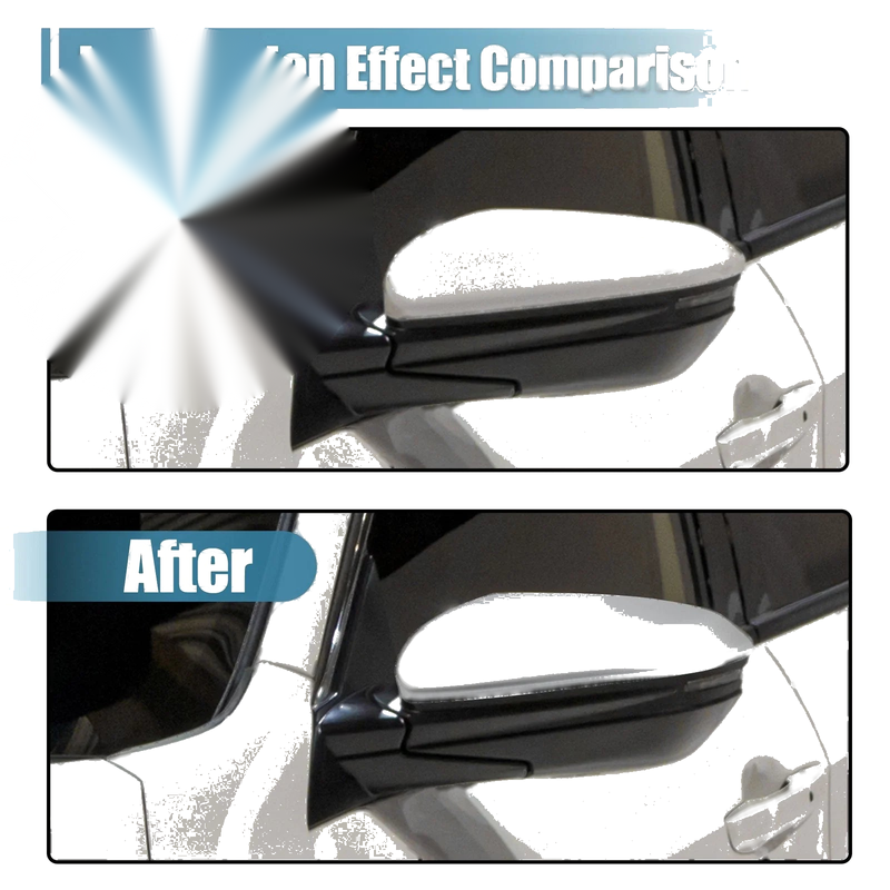 Honda Civic (2016-2019) Silver Mirror Corner Triangle Fender Cover Left