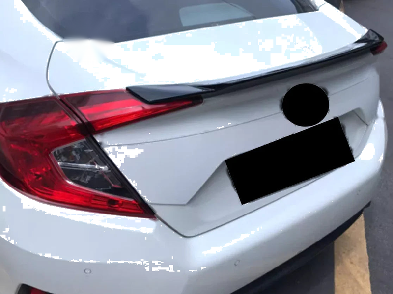 Honda Civic Sedan 4DR Glossy Black Highkick Duckbill Spoiler (2016-2021)
