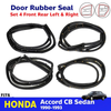 Door Rubber Weatherstrip Set 4 LH+RH Fits Honda Accord CB 4D Sedan 1990-93 D06