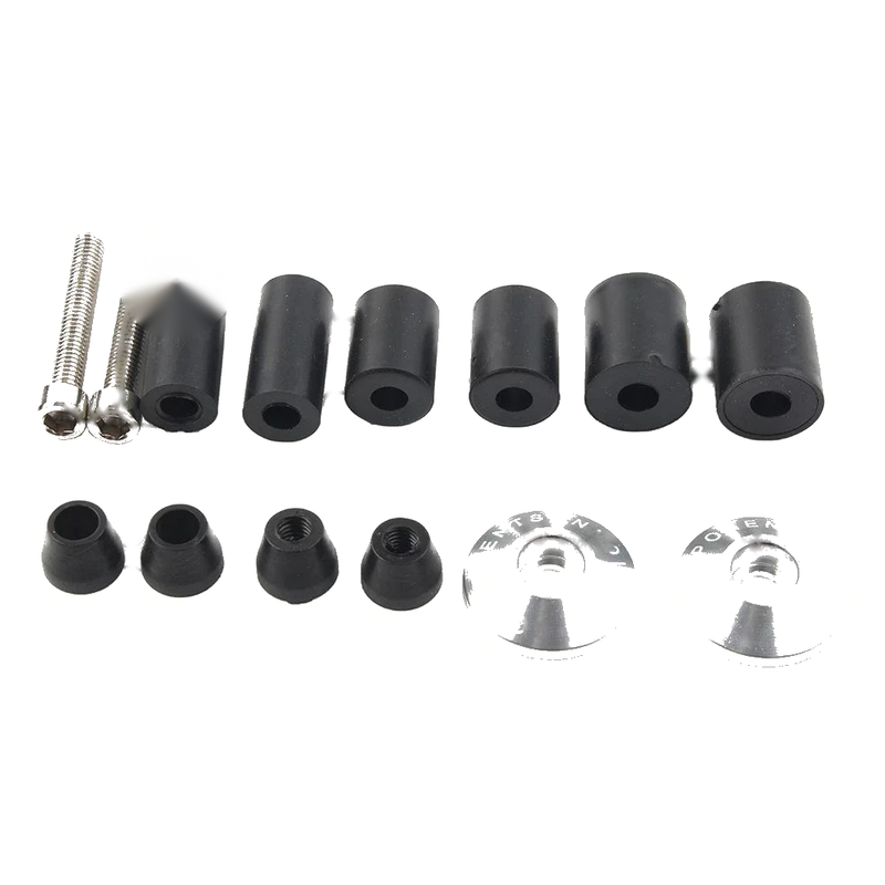 Motorcycle CNC Handlebar Grips & End Cap Plugs (Fits Most Models)