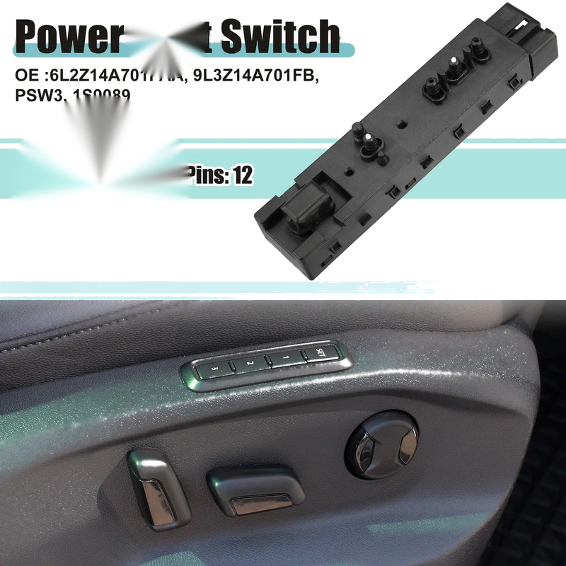 Ford C-Max Front Left Power Seat Switch (2013-2019)