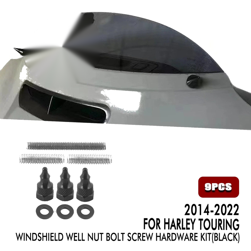 Harley Touring Glide Windscreen Well Nut Bolt Screws Kit (2014-2022)