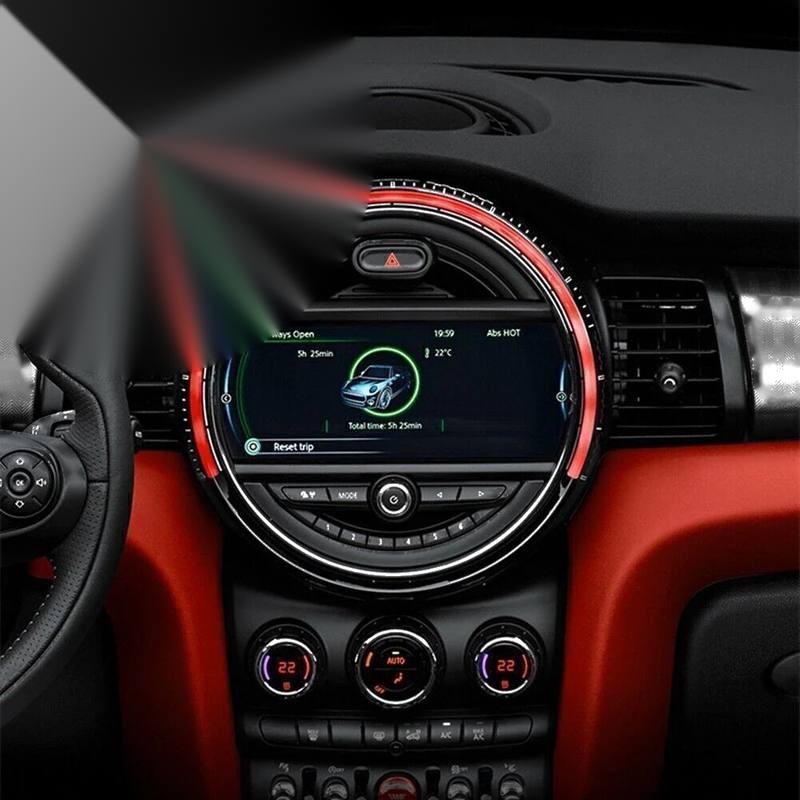 Mini Cooper F55 F56 1x Black Multimedia Screen Frame Cover (2014-2022)