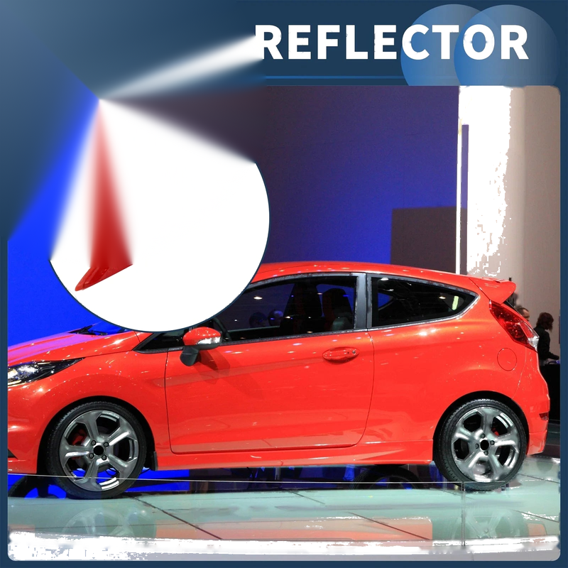 Ford Fiesta Sedan Red Rear Left Bumper Reflector (2009-2012)