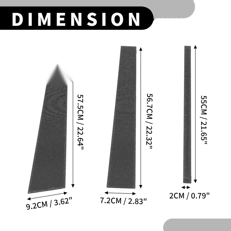 Ford Expedition 6 Pcs Black Carbon Fiber Car Pillar Window Trim Cover (1997-2016)