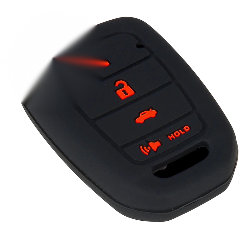 Honda Accord CR-V HR-V Black 4 Button Key Fob Case Cover (2016-2023)