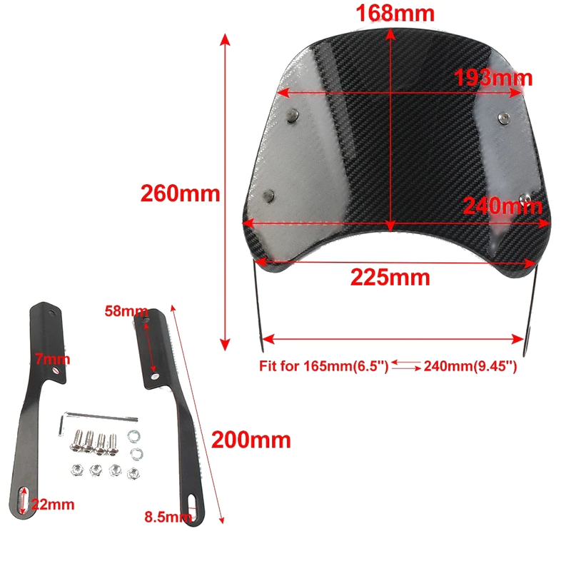 Honda CG125 CG150 Motorcycle Windshield Deflector (2000-2023)