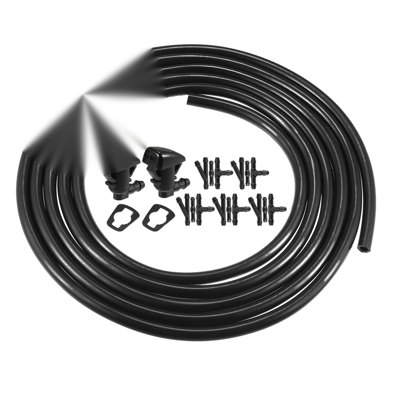Jeep Grand Cherokee 2 x Windshield Washer Nozzles & 2.5m Hose Kit (2011-2023)