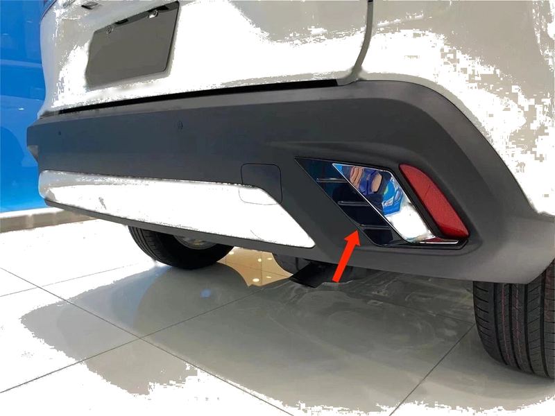 Toyota Corolla Cross 2020-2023 Chrome Rear Fog Light Cover Trim