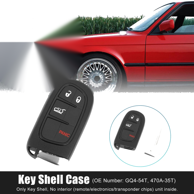 Jeep Cherokee, Ram 1500, 2500 Car Key Shell Case (2011-2023)