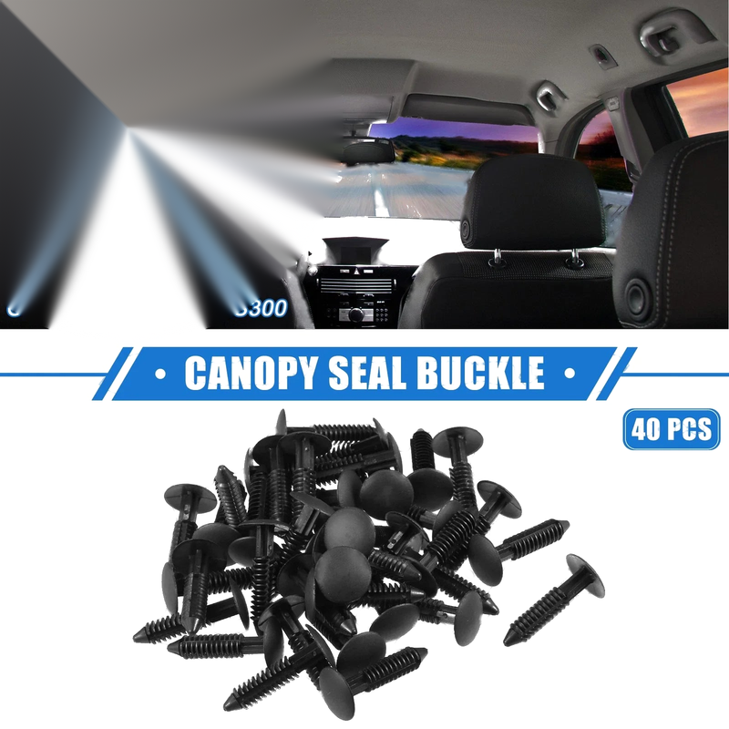 Ford Mustang (2005-2012) Black 40 Pcs Canopy Seal Buckle Clips