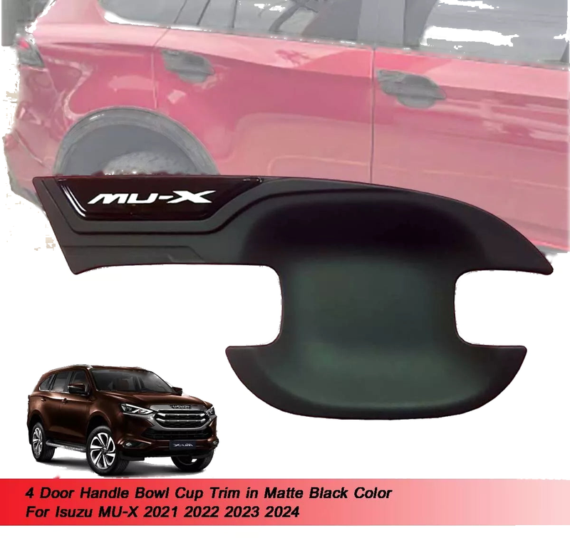 Isuzu MU-X 2 x Black Door Handle Bowl Covers (2021-2024)