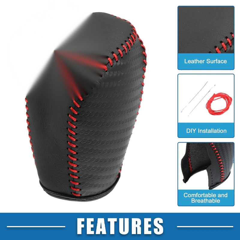 Honda Civic 10th Gen 2016-2021 Black Red Gear Shifting Knob Cover