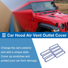 Jeep Gladiator JT (2020-2024) - 7 Pcs Hood Air Outlet Vent Cover Trim