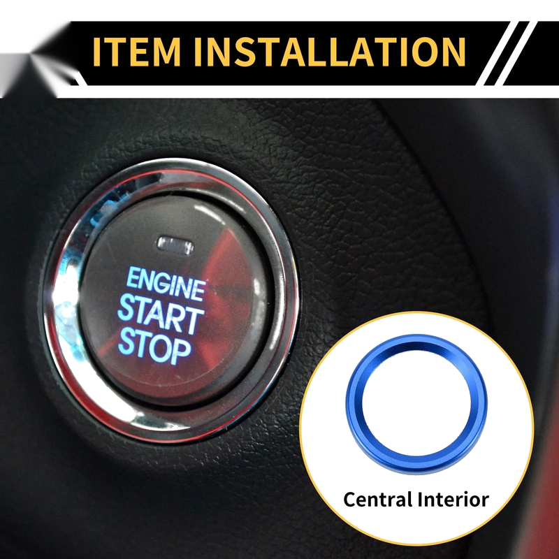 Ford Maverick (2022) Blue Engine Start Stop Button Cover Ring