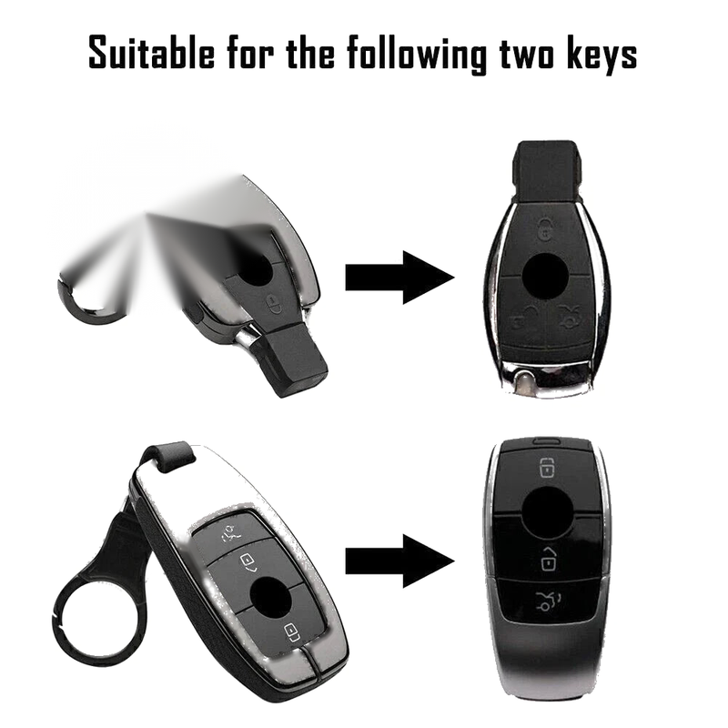 Mercedes Benz W202 W210 E300 Leather Car Key Case Cover (2017)