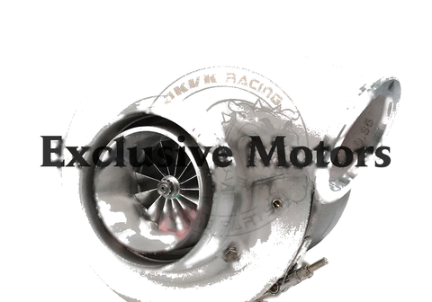 JKVK Racing G45-1125 Dual Ceramic Ball Bearing Turbocharger 67/102mm Comp. Wheel T4 1.01/1.15/1.28/1.44V-Band Housing 600-1125HP