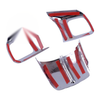 Jeep Patriot Compass Wrangler 3 x Chrome Steering Wheel Knob Covers