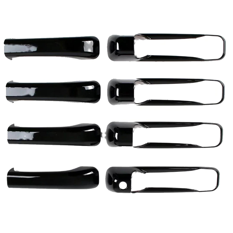 Dodge Ram / Jeep Commander Glossy Black Door Handle Lid Cover Trim (2009-2018)