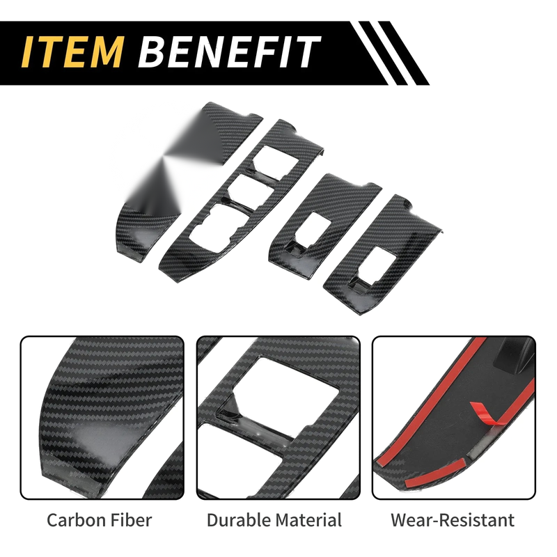 Ford Maverick Carbon Fiber Front Door Window Switch Panel Set (2022-2024)
