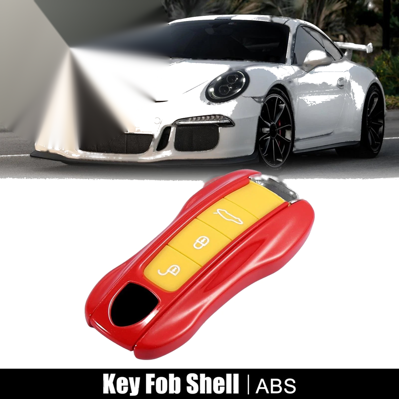 Porsche Panamera Cayenne Taycan Red Painted Key Cover Fob Shell (2010-2023)
