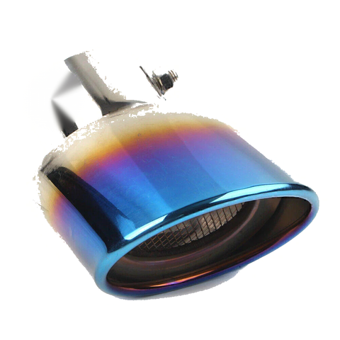 Car Accessories Blue Stainless Steel Round Exhaust Pipe Tail Muffler Tip