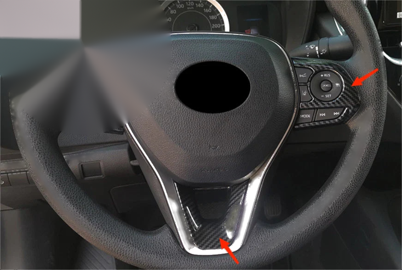 Toyota Corolla Cross (2020-2023) Carbon Fiber Steering Wheel Frame Cover Trim