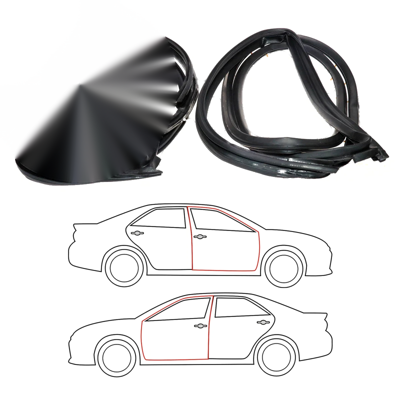 Honda Accord DX / EX / LX 1990-1993 Front Door Weatherstrip Seal x2