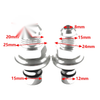Ford Mustang Silver Straight Fuel Rail Fitting Adapter Kit (1986-1998)