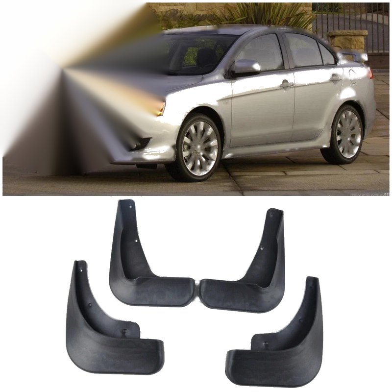 Mitsubishi Lancer ES DE Sedan Mud Flaps Splash Guards (2008-2017)