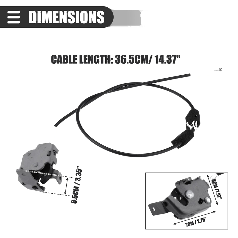 Ford E250 E350 E450 Rear Door Upper Latch Cable Assembly (2008-2014)