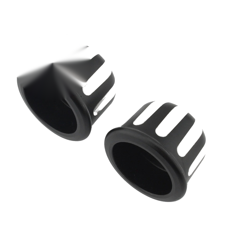 Triumph Speed Twin (2016-2022) Black / White 2 x Handlebar End Plug Caps