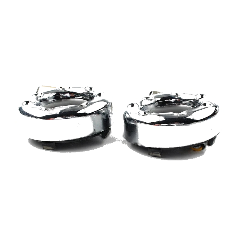 Harley Sportster Red LED Turn Signal Lights Trim Ring