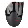 Kawasaki Ninja ZX6R (2000-2002) Clear Double Bubble Windshield