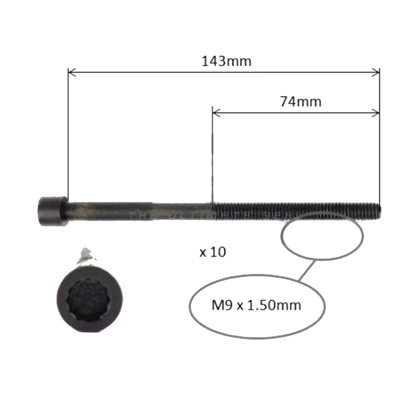 Toyota Yaris NCP130 4cyl 1.3L 2NZ-FE 2011~2019 Engine Cylinder Head Bolt Set
