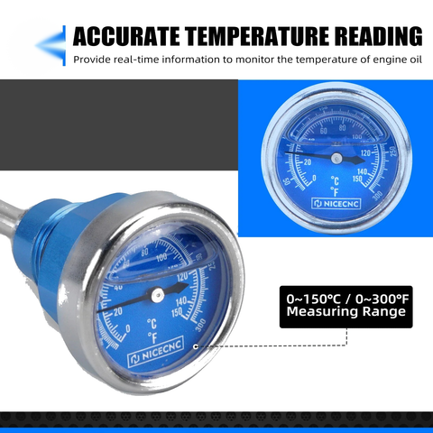 Suzuki DRZ400E / DRZ400S / SM CNC Oil Temperature Dipstick (2000-2024)