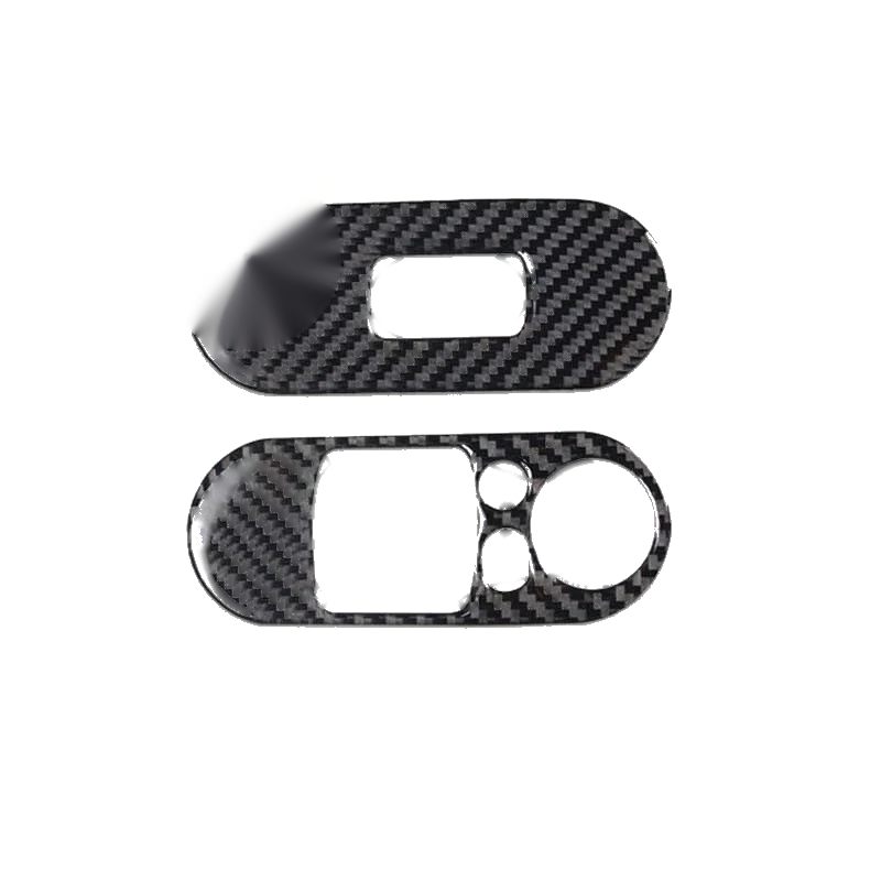 Mini Cooper F56 Car Carbon Fiber Interior Door Handle Switch Cover Trim Fit