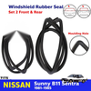 Weatherstrip Rubber F+R w Moulding Hole Fits Nissan Sentra Sunny B11 1981-85 D07