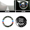 BMW E90 E92 E93 Carbon Fiber Engine Start Stop Button Ring (2007-2013)